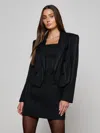 L'agence Lila Striped Blazer In Black