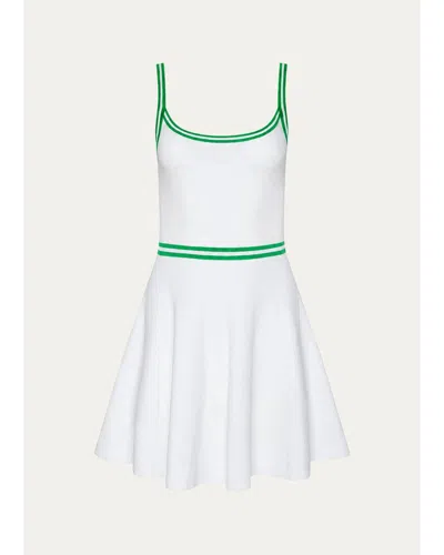 L'agence Lilibet Knit Tennis Dress In White