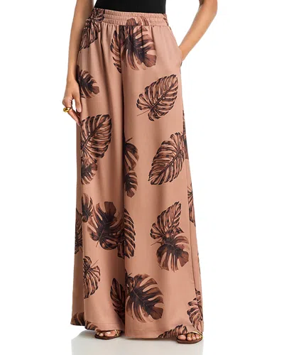 L'agence Lillian Wide Leg Pants In Brown