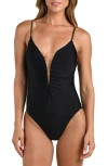 L'agence Lilou One-piece Swimsuit In Black