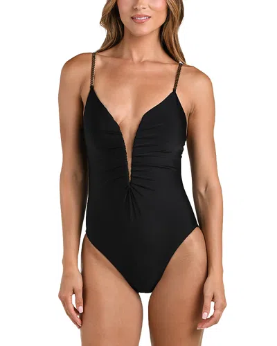 L'AGENCE L'AGENCE LILOU PATCH LEOPARD V WIRE PLUNGE ONE PIECE SWIMSUIT