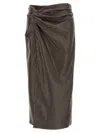 L'agence Lilou Midi Skirt In Brown