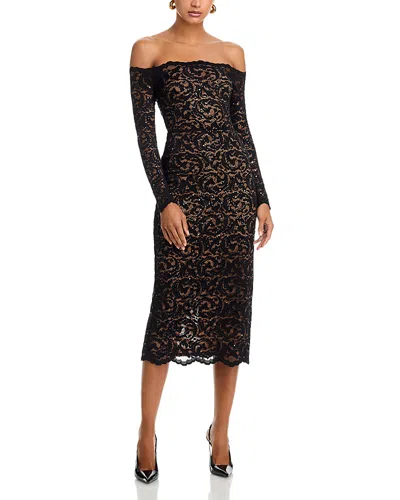 L'agence Lindsay Lace Dress In Black