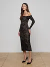 L'agence Lindsay Sequined Lace Dress In Black