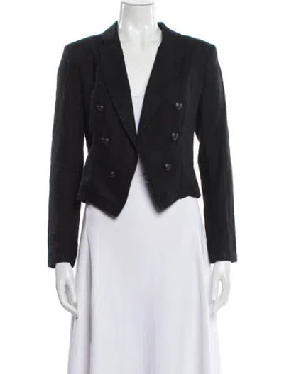 Pre-owned L'agence Linen Blazer In Gray