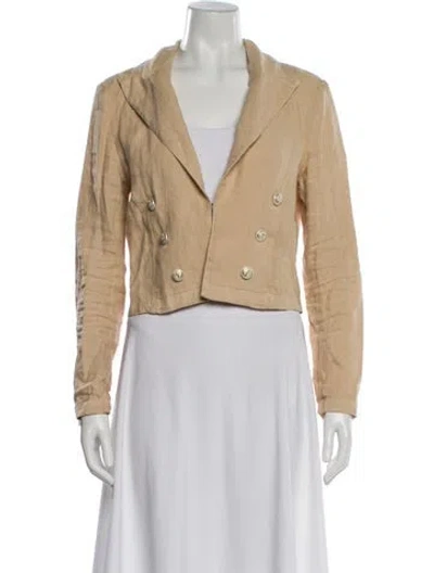 Pre-owned L'agence Linen Blazer In Neutral