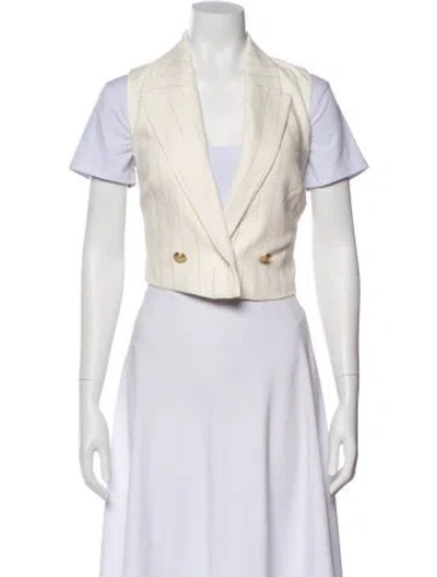 Pre-owned L'agence Linen Blazer In Neutral
