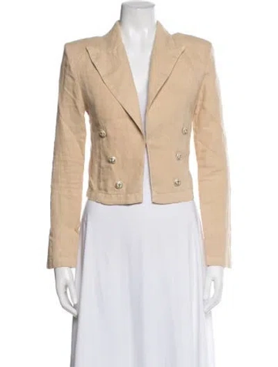Pre-owned L'agence Linen Blazer In Neutral