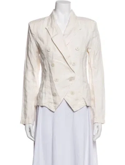 Pre-owned L'agence Linen Blazer In Neutrals