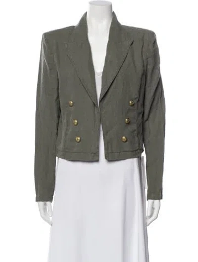 Pre-owned L'agence Linen Blazer W/ Tags In Green
