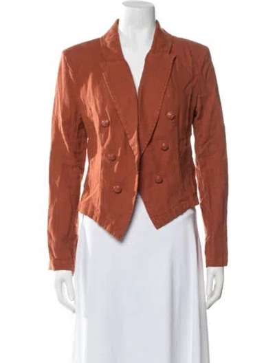 Pre-owned L'agence Linen Blazer W/ Tags In Orange