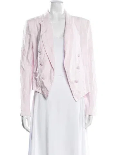 Pre-owned L'agence Linen Blazer W/ Tags In Pink