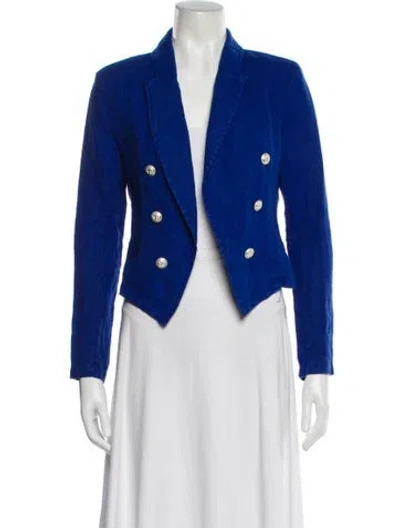 Pre-owned L'agence Linen Blazer In White