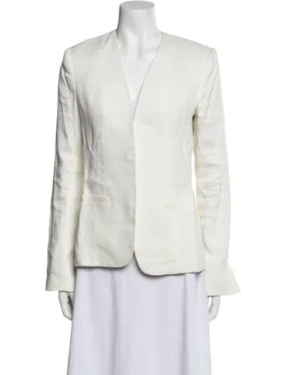 Pre-owned L'agence Linen Evening Jacket In Neutral