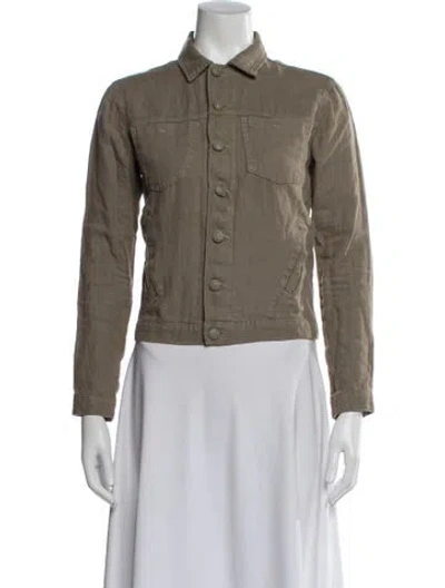 Pre-owned L'agence Linen Jacket In Neutral