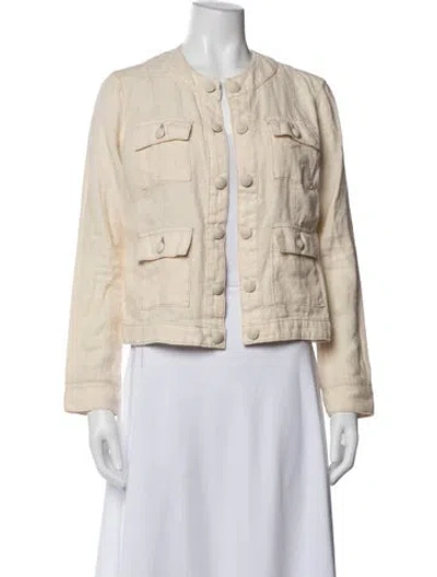 Pre-owned L'agence Linen Jacket In Neutral