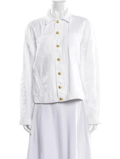 Pre-owned L'agence Linen Jacket In White