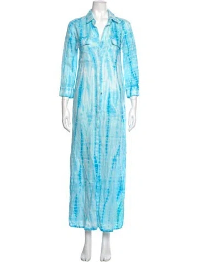Pre-owned L'agence Linen Long Dress In Multi