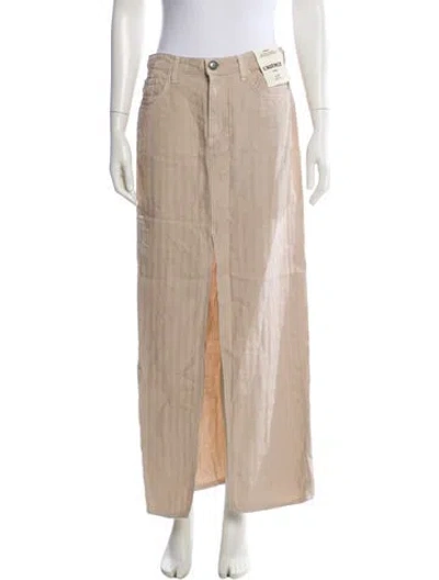Pre-owned L'agence Linen Long Skirt In Neutral