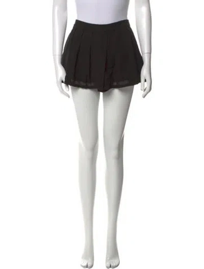 Pre-owned L'agence Linen Mini Shorts In Black
