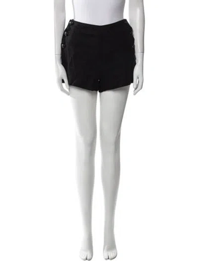 Pre-owned L'agence Linen Mini Shorts In Black