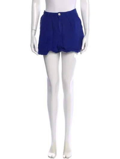Pre-owned L'agence Linen Mini Shorts In Blue