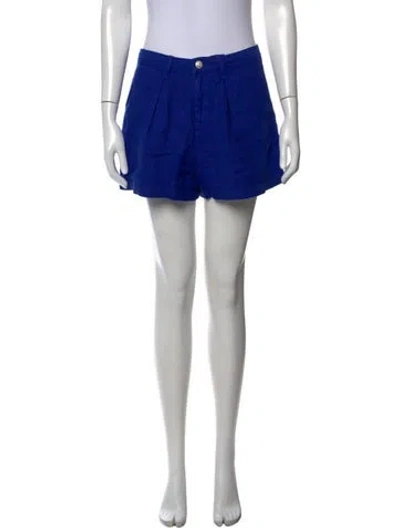 Pre-owned L'agence Linen Mini Shorts In Blue