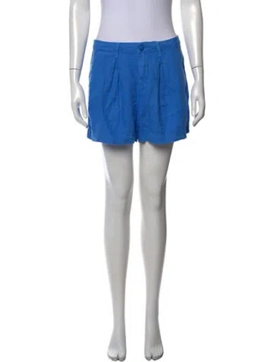 Pre-owned L'agence Linen Mini Shorts In Blue
