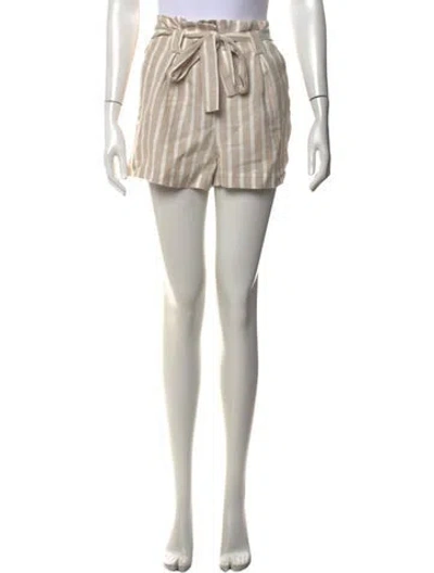 Pre-owned L'agence Linen Mini Shorts In Brown