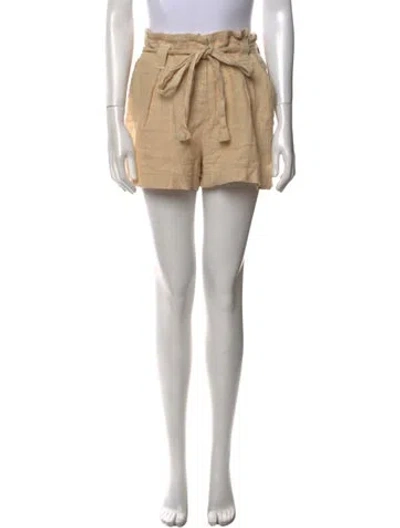 Pre-owned L'agence Linen Mini Shorts In Neutral