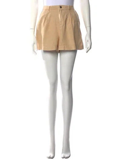 Pre-owned L'agence Linen Mini Shorts In Neutral