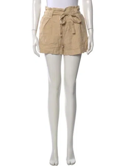 Pre-owned L'agence Linen Mini Shorts In Neutral