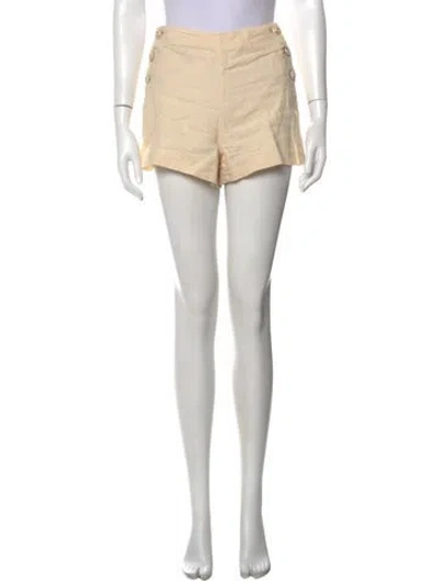 Pre-owned L'agence Linen Mini Shorts In Neutral