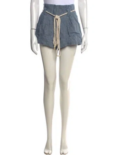 Pre-owned L'agence Linen Mini Shorts In Neutral