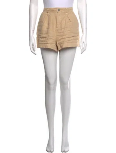 Pre-owned L'agence Linen Mini Shorts In Neutral
