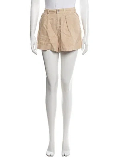 Pre-owned L'agence Linen Mini Shorts In Neutrals