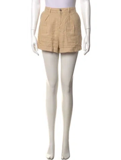 Pre-owned L'agence Linen Mini Shorts In Neutrals