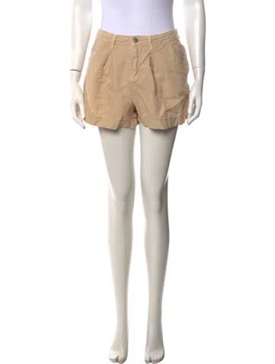 Pre-owned L'agence Linen Mini Shorts In Neutrals
