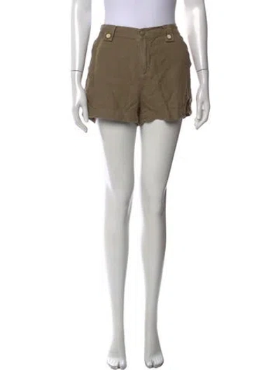 Pre-owned L'agence Linen Mini Shorts In Neutrals