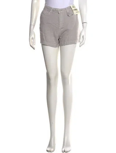Pre-owned L'agence Linen Mini Shorts In Neutrals