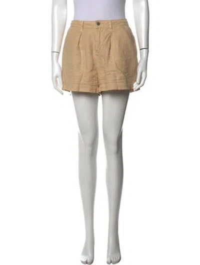 Pre-owned L'agence Linen Mini Shorts In Neutrals