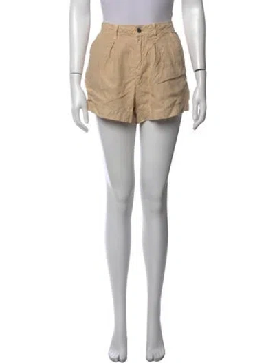Pre-owned L'agence Linen Mini Shorts In Neutrals