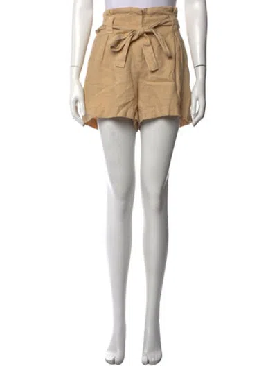 Pre-owned L'agence Linen Mini Shorts In Neutrals