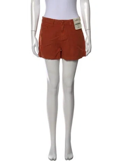 Pre-owned L'agence Linen Mini Shorts In Orange