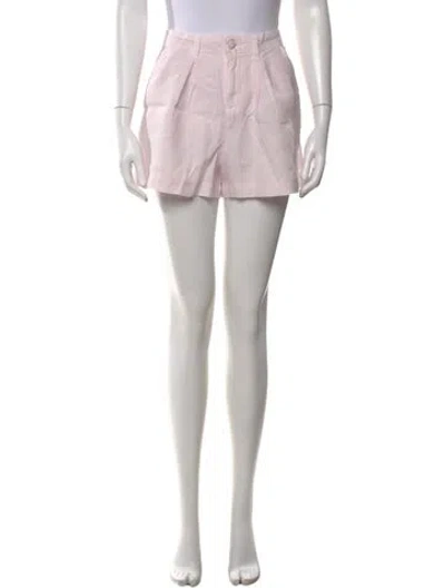 Pre-owned L'agence Linen Mini Shorts In Pink