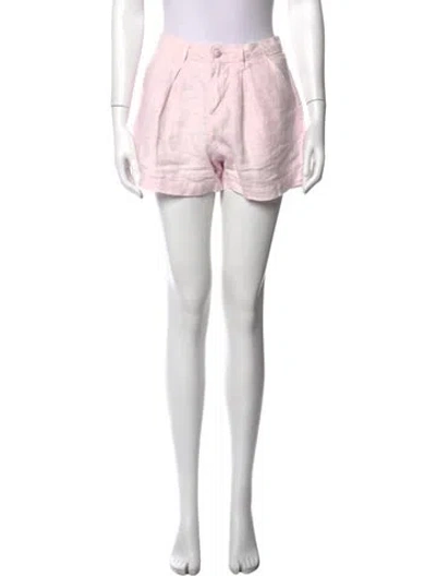 Pre-owned L'agence Linen Mini Shorts In Pink