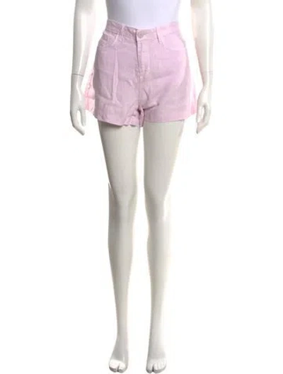 Pre-owned L'agence Linen Mini Shorts In Pink