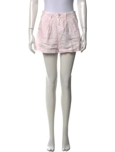 Pre-owned L'agence Linen Mini Shorts In Pink