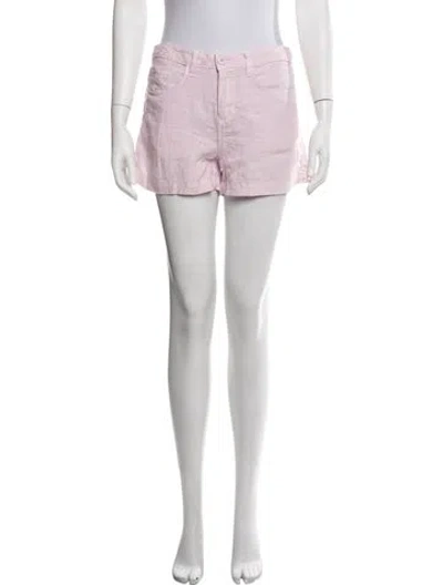 Pre-owned L'agence Linen Mini Shorts In Pink