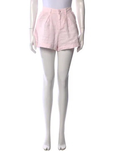Pre-owned L'agence Linen Mini Shorts In Pink